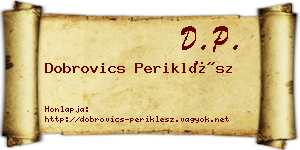 Dobrovics Periklész névjegykártya